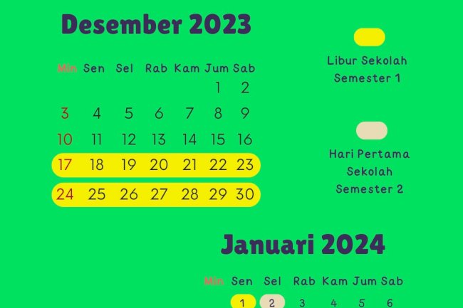 Informasi Libur Semester 1