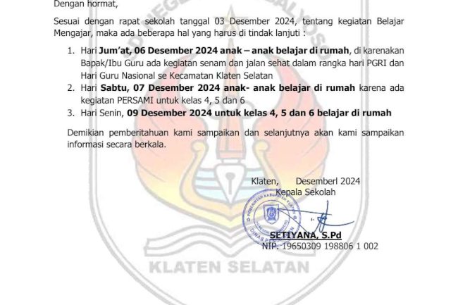 Edaran Sekolah