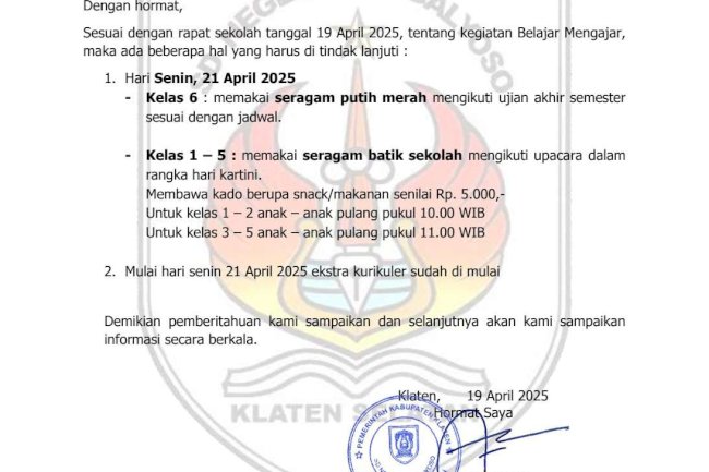 Edaran Hari Kartini
